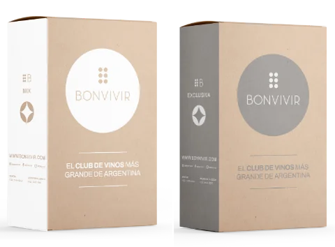 Dos cajas de vino Bonvivir